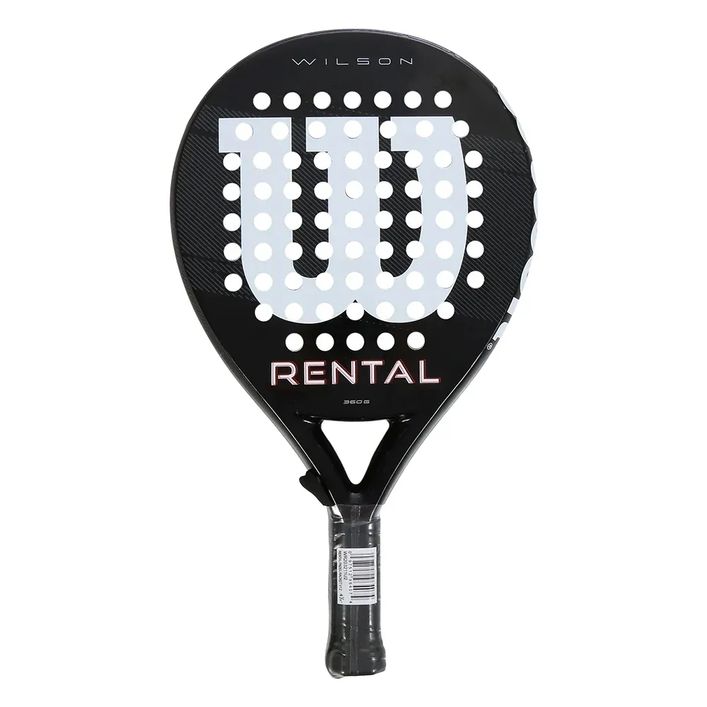 Ракетка для падела WILSON Rental Padel Racket V1 BKWH, WR203211U2, стекловолокно, черный