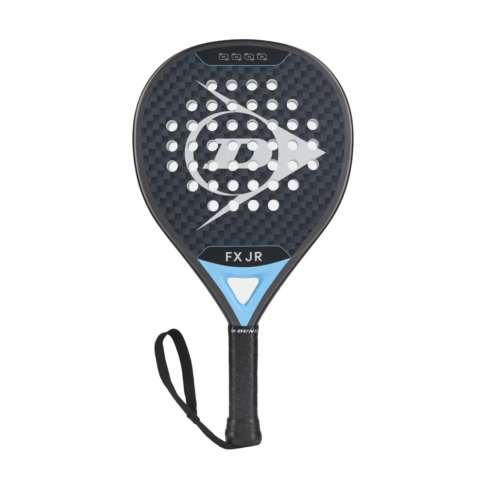 Ракетка для падела Dunlop FX Jr, 10370738, для юниоров, гибрид, графит, черно-голубой