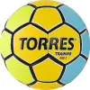 СЦ*Мяч ганд. TORRES Training, H32153, р.3, ПУ, 4 подкл. слоя, руч. сшивка, желто-голубой