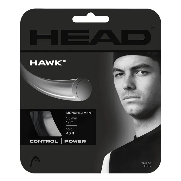 Струна теннисная HEAD Hawk 16, 281103-BK, 12м, диаметр струны 1,3мм, черный