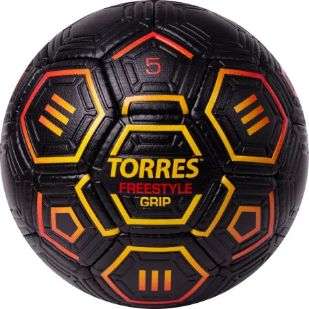 Мяч футб. TORRES Freestyle Grip, F323765, р.5, 32 панели. PU, ручная сшивка, черно-желт-красн за 2&nbsp;070.60 ₽ купить в Новосибирске