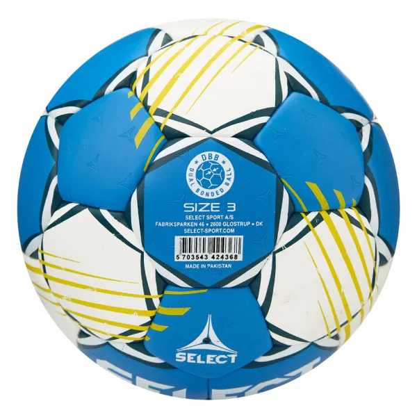 Мяч ганд. SELECT HB FORCE DB V25, 1622858205, Senior (р.3), EHF Appr,ПУ, гибр.сш., сине-белый за 8&nbsp;438.80 ₽ в Новосибирске