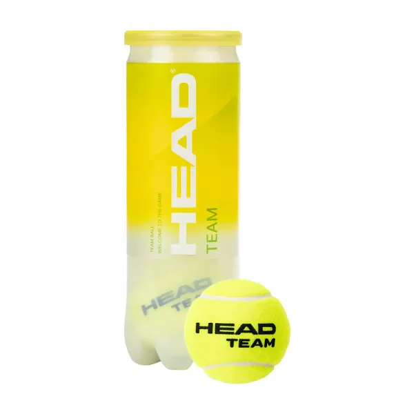 Мяч теннисный HEAD Team 3B, 575703, уп.3 шт, одобр.ITF, фетр, нат.резина, желтый