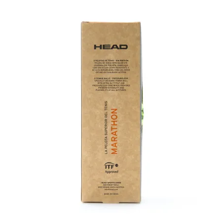 Мяч теннисный HEAD Marathon 3B, 578183, крафт. упак.3шт, без давления, фетр, нат.резина,желтый за 1&nbsp;055.70 ₽ купить в Новосибирске