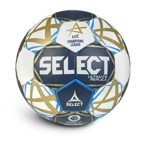 Мяч ганд. SELECT Ultimate Replica v25, 1671854209, р.2 (Jr), EHF Appr, ПУ, руч.сш, тсине-бело-золот. за 5&nbsp;793.60 ₽ в Новосибирске