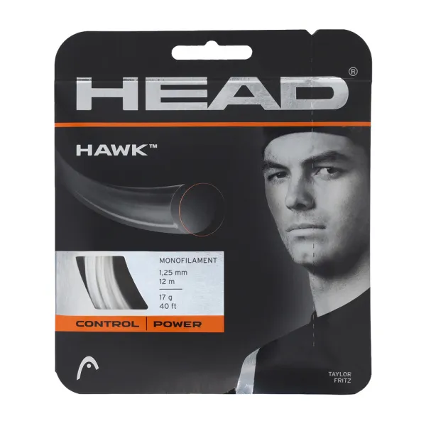 Струна теннисная HEAD Hawk 16, 281103-GR, 12м, серый