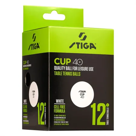 Мяч для наст. тенниса Stiga Cup ABS, 1110-2510-12, диам.40+мм, пластик, упак. 12 шт, белый за 1&nbsp;774.80 ₽ купить в Новосибирске
