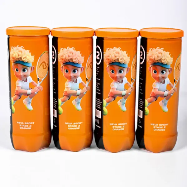 Мяч теннисный детский NS Orange, 5021005, уп.3 шт, резина, шерть, нейлон, желто-оранжевый за 613.70 ₽ в Новосибирске