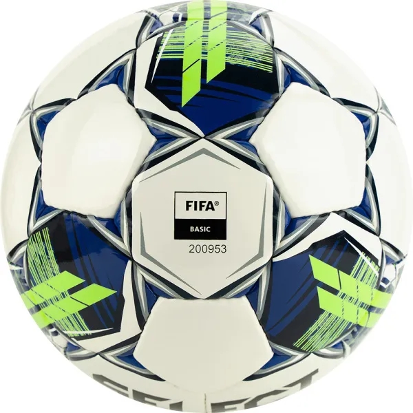Мяч футзал. SELECT Futsal Master Shiny V22, 1043460004, р.4, Basic,32п, гл.ПУ, руч.сш,бел-син-зел за 7&nbsp;539.50 ₽ в Новосибирске