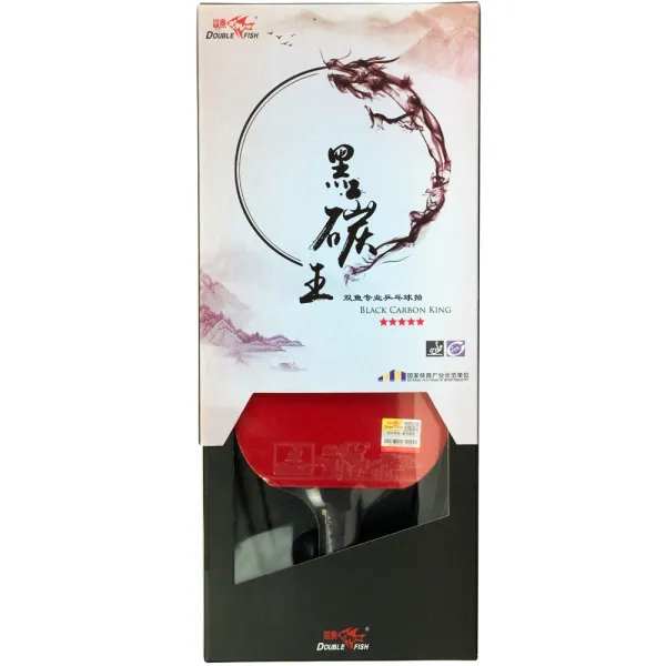 Ракетка для н/т DOUBLE FISH Black Carbon King Racket 5*****, для професс.,ITTF Appr.,накл.2,1,мм за 6&nbsp;434.50 ₽ в Новосибирске