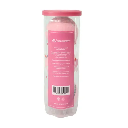 Мяч для падела NS Sakura, UAA2, уп.3 шт, сукно, нат.резина, розовый за 824.50 ₽ купить в Новосибирске