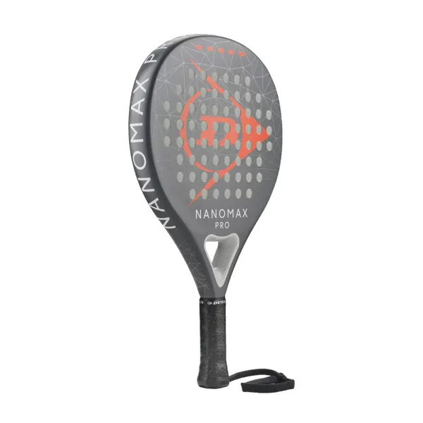Ракетка для падела Dunlop Nanomax Pro, 10370739, для профессионалов, графит, серо-оранжевый за 17&nbsp;248.20 ₽ в Новосибирске