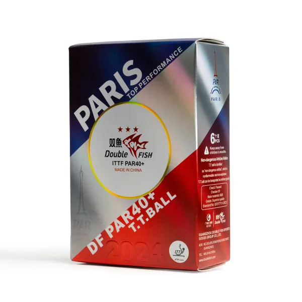 СЦ*Мяч для наст. тенниса DOUBLE FISH PARIS 2024 Olympic Games 3***,PAR40+, ITTF Appr,ABS,уп.6 шт за 892.50 ₽ в Новосибирске