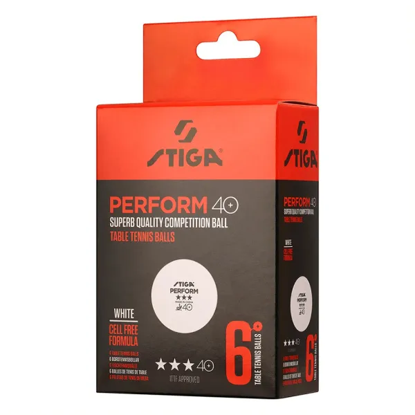 Мяч для наст. тенниса Stiga Perform 3***, 40+, 1113-2110-06, пластик, ITTF Appr., уп.6 шт, бел за 2&nbsp;121.60 ₽ в Новосибирске