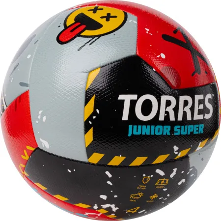Мяч футб. TORRES Junior-4 Super, F323304, р.4, ПУ,4 сл,12п, гибрид.сш, крас-чёрн-сер за 2&nbsp;272.90 ₽ купить в Новосибирске