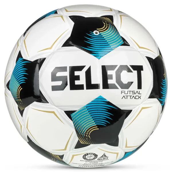 Мяч футзал. SELECT Futsal Attack V26, 1073471009, р.4, 32п, ПУ, руч.сш, бело-сине-черный за 5&nbsp;295.50 ₽ в Новосибирске