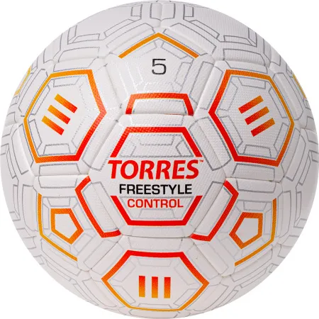 Мяч футб. TORRES Freestyle Control, F3231765, р.5, 32 п.,PU-Microfi, термосшив., бело-оран-сереб за 3&nbsp;464.60 ₽ купить в Новосибирске