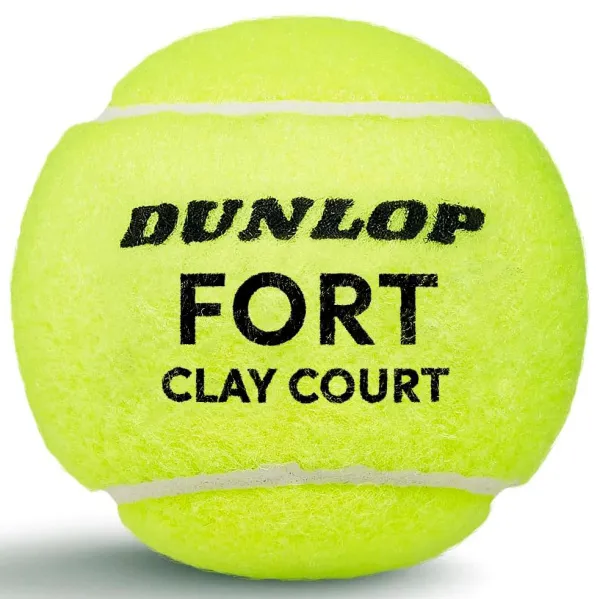 Мяч теннисный Dunlop Fort Clay Court 4B, 601613, уп.4 шт,одобр.ITF и FFT,сукно,нат.резина,желтый за 1&nbsp;812.20 ₽ в Новосибирске