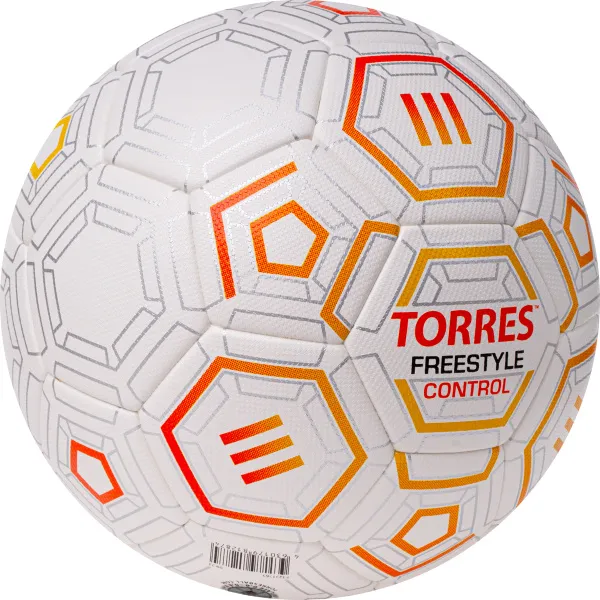 Мяч футб. TORRES Freestyle Control, F3231765, р.5, 32 п.,PU-Microfi, термосшив., бело-оран-сереб за 3&nbsp;464.60 ₽ в Новосибирске