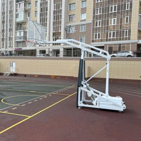 Баскетбольная стойка мобильная складная на пружинах вынос 2,25 м c противовесом ZAVODSPORTA за 530&nbsp;660 ₽ купить в Новосибирске