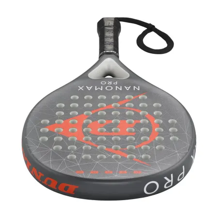 Ракетка для падела Dunlop Nanomax Pro, 10370739, для профессионалов, графит, серо-оранжевый за 17&nbsp;248.20 ₽ купить в Новосибирске