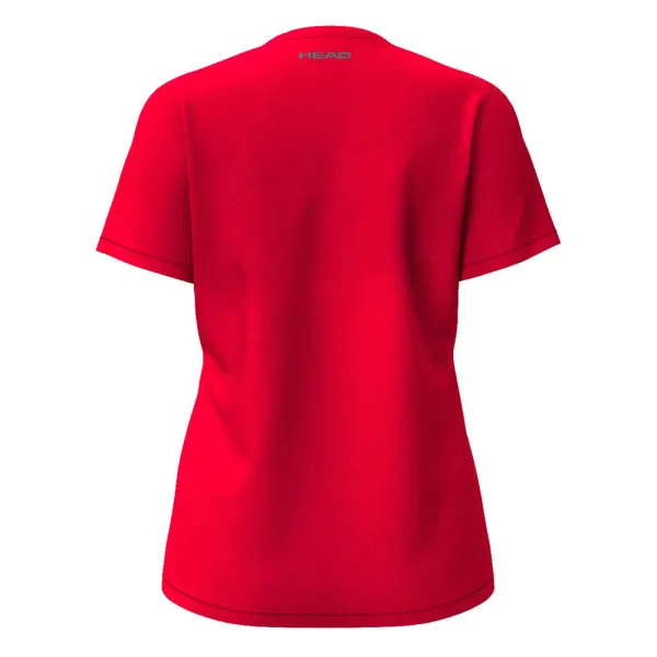 Футболка женская HEAD Club Original T-Shirt W 814845-RD-S, р.S, хлопок, полиэстер, эластан, красный