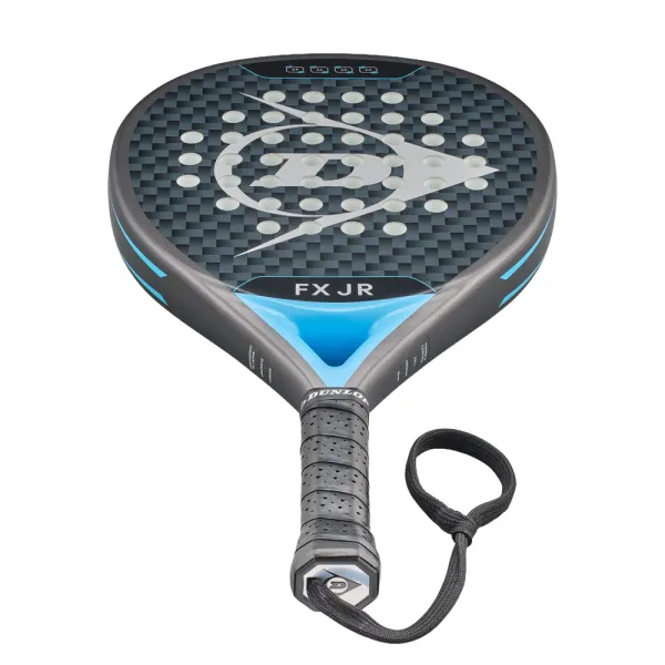 Ракетка для падела Dunlop FX Jr, 10370738, для юниоров, гибрид, графит, черно-голубой за 11&nbsp;019.40 ₽ в Новосибирске