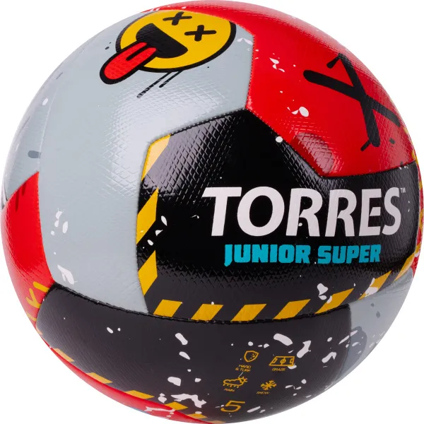Мяч футб. TORRES Junior-5 Super, F323305, р.5, ПУ,4сл,12 п,гибрид.сш,крас-чёрн-сер за 2&nbsp;272.90 ₽ в Новосибирске