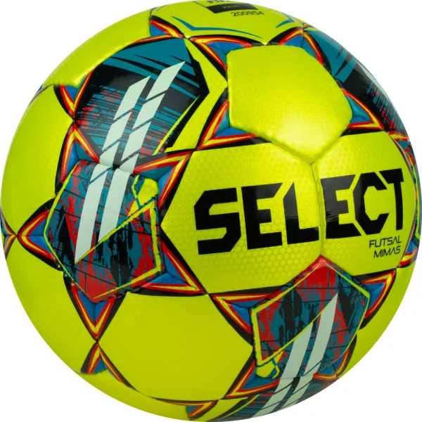 Мяч футзал. SELECT Futsal Mimas, 1053460550, р.4,FIFA Basic, 32 пан, гл.ПУ, руч.сш, жел-сине-красный за 6&nbsp;303.60 ₽ в Новосибирске