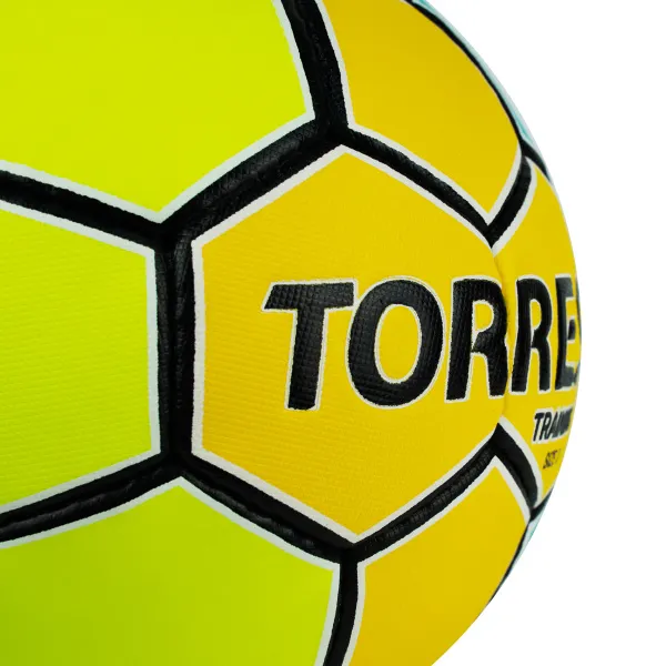 СЦ*Мяч ганд. TORRES Training, H32153, р.3, ПУ, 4 подкл. слоя, руч. сшивка, желто-голубой за 1&nbsp;615 ₽ в Новосибирске