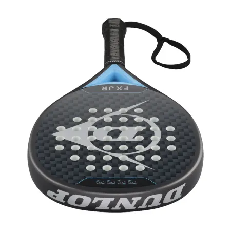 Ракетка для падела Dunlop FX Jr, 10370738, для юниоров, гибрид, графит, черно-голубой за 11&nbsp;019.40 ₽ купить в Новосибирске