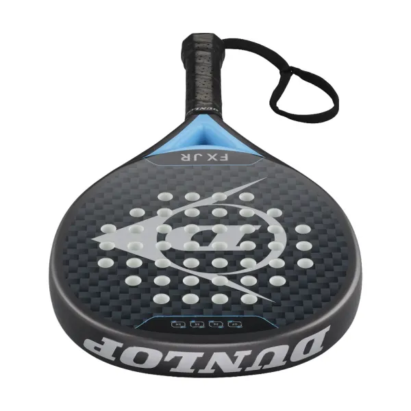Ракетка для падела Dunlop FX Jr, 10370738, для юниоров, гибрид, графит, черно-голубой за 11&nbsp;019.40 ₽ в Новосибирске
