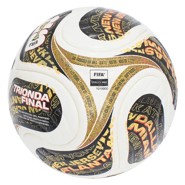 Мяч футб. ADIDAS WC26 Trionda Final PRO, JY8928, р.5, FIFA PRO, 4пан, ПУ, термосш, бел-черн-золотист за 22&nbsp;455.30 ₽ в Новосибирске
