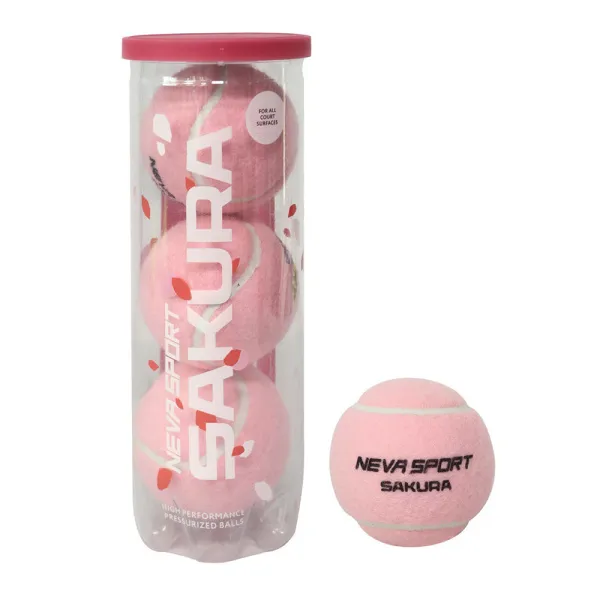 Мяч для падела NS Sakura, UAA2, уп.3 шт, сукно, нат.резина, розовый за 824.50 ₽ в Новосибирске