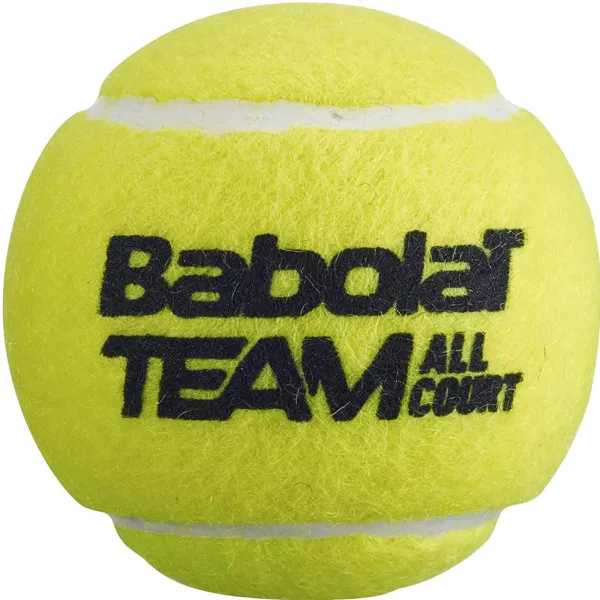 Мяч теннисный BABOLAT Team All Court,502081, уп.4 шт,одобр.ITF, сукно, нат.резина,желтый за 2&nbsp;385.10 ₽ в Новосибирске