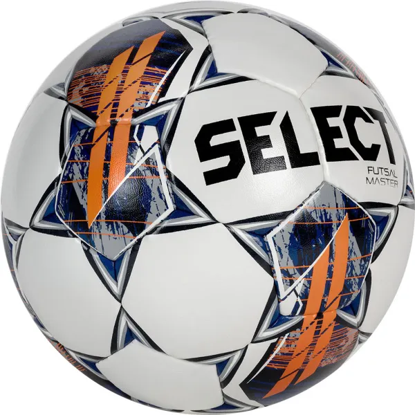 Мяч футзал. SELECT Futsal Master Grain V22, 1043460006, р.4, Basic, 32п, ПУ, руч.сш, бел-син-ор за 7&nbsp;206.30 ₽ в Новосибирске