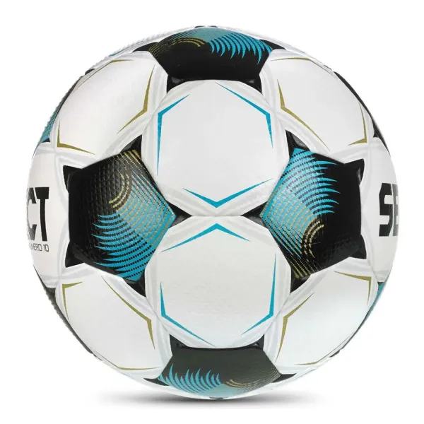 Мяч футб. SELECT Numero 10 V26, 0575071002, р.5, FIFA Basic, 32п, ПУ, гибр.сш, бело-черно-бирюзовый за 8&nbsp;404.80 ₽ в Новосибирске