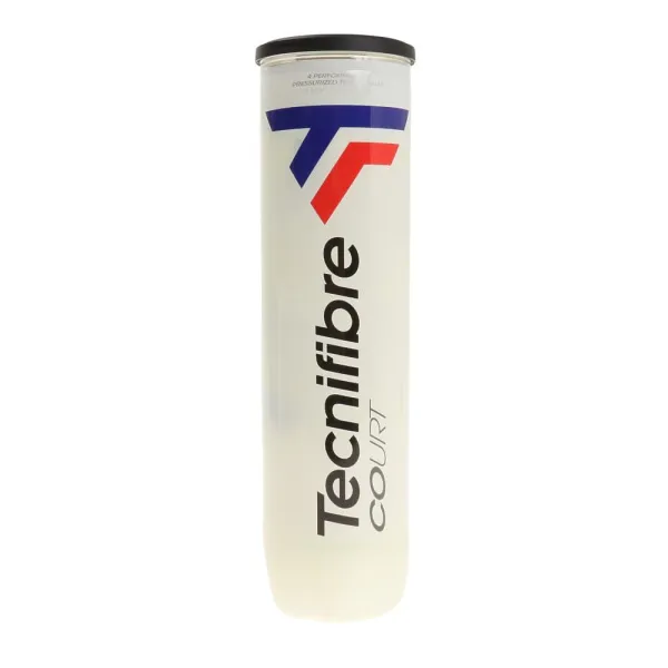 Мяч теннисный Tecnifibre Court 4B, 60COUR364, уп.4 шт,одобр.ITF, войлок, нат.резина, желтый