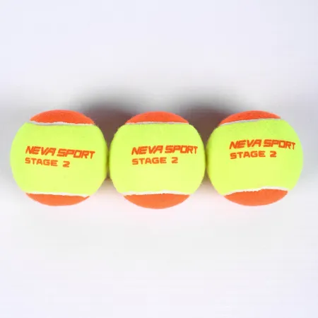 Мяч теннисный детский NS Orange, 5021005, уп.3 шт, резина, шерть, нейлон, желто-оранжевый за 613.70 ₽ купить в Новосибирске