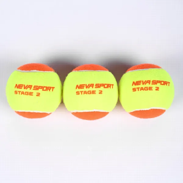 Мяч теннисный детский NS Orange, 5021005, уп.3 шт, резина, шерть, нейлон, желто-оранжевый за 613.70 ₽ в Новосибирске