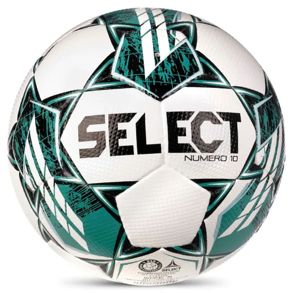 Мяч футб. SELECT NUMERO 10 V23, 0575060004, р.5, FIFA Basic, 32п, ПУ, руч. сш, бело-бирюзовый за 8&nbsp;051.20 ₽ в Новосибирске