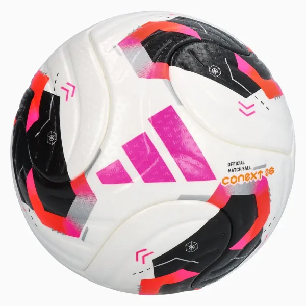Мяч футб. ADIDAS Conext 26 PRO KE5866,р.5, FIFA Quality Pro, 4 панели, ПУ, термосшивка, бело-роз-чер