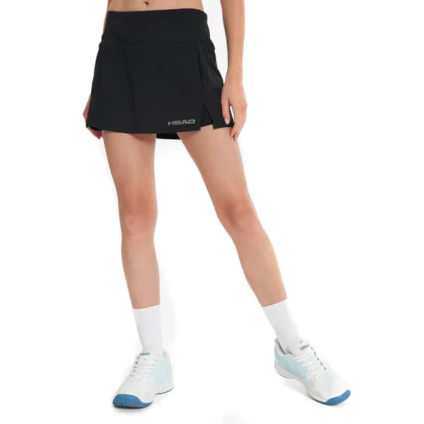 Юбка-шорты тренир. жен. HEAD Club Basic Skort W 814399-BK-XS, р.XS, 92%полиэстер,8% эластан,черный