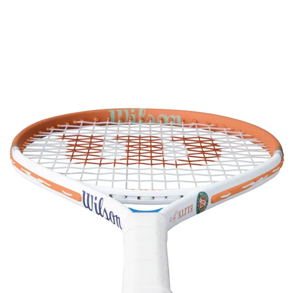 Ракетка б/т Wilson Roland Garros Elite 21, WR193610H, для дет.5-6лет,алюм.,со струн, оранжево-белый